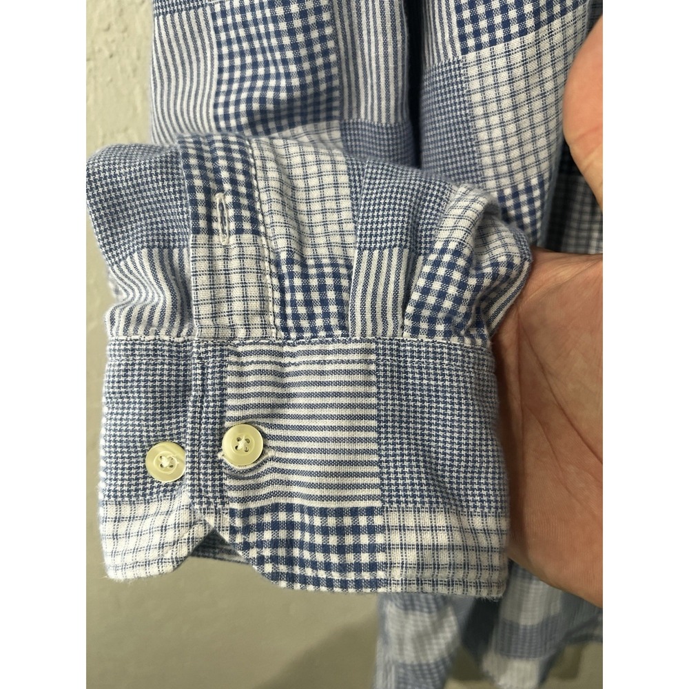 Barbour Button Down Gingham Patchwork Shirt Size … - image 8